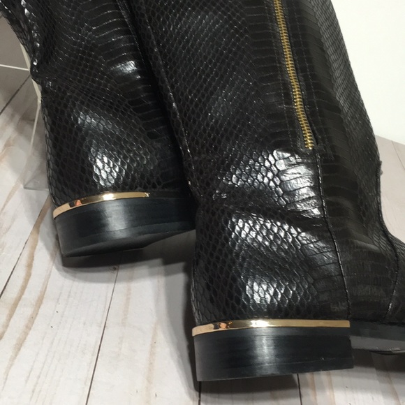 Tall black boot reptile print EXE size EU40 made in PRC - Picture 14 of 16